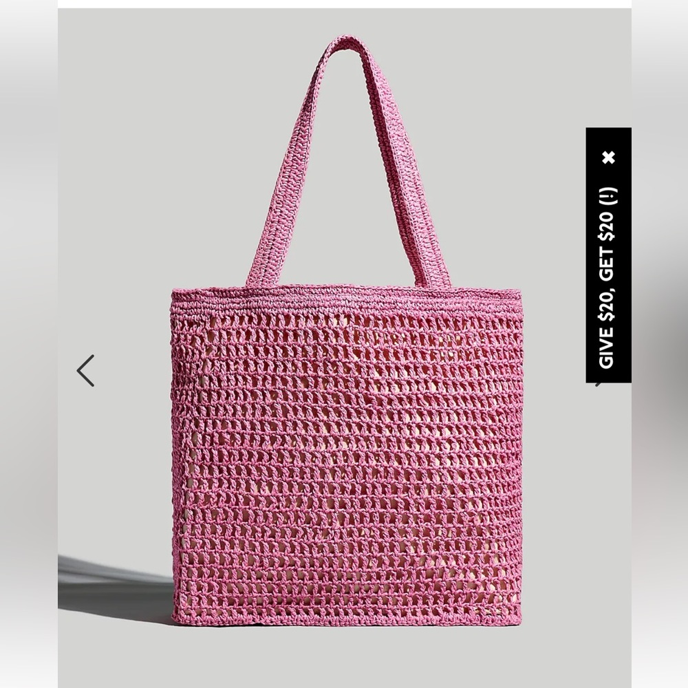 Pink summer tote